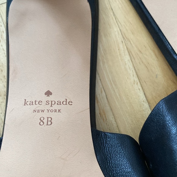 Kate spade leather heels sandals black size 38 - Picture 6 of 8